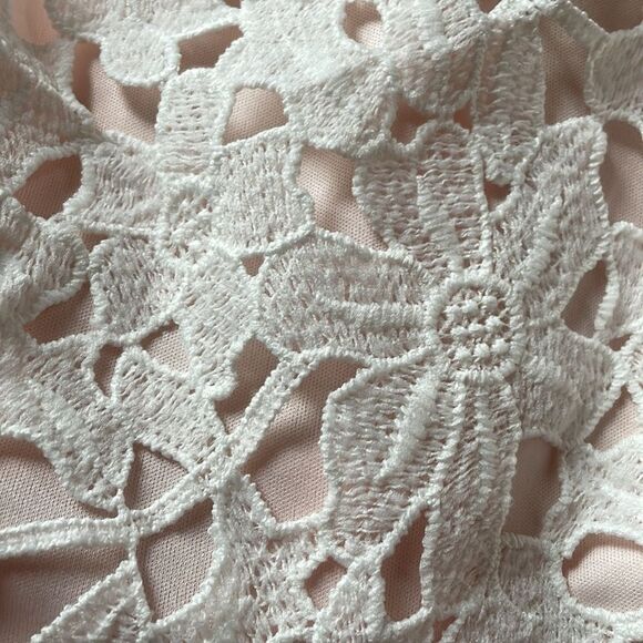 Japna Kids White and Pale Pink Embroidered Floral Dress - Picture 3 of 5